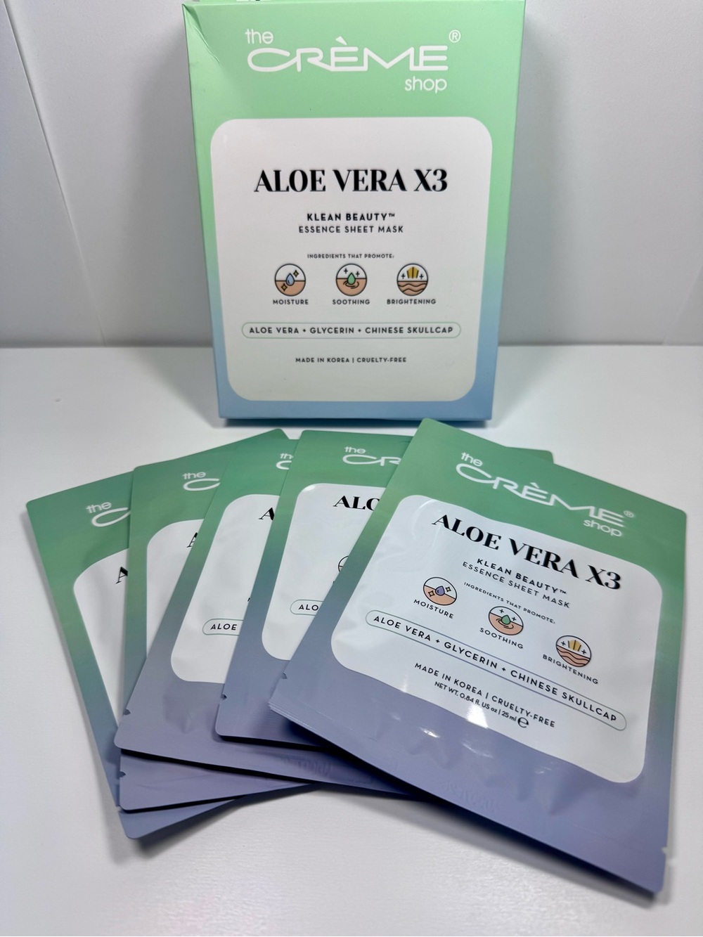 Creme Shop NEW Aloe Vera X3 Moisturizing Sheet Mask - 5pk